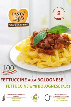 Fettuccine with Bolognese Sauce. Ready in just 2 minutes. www.pastareadytoeat.com