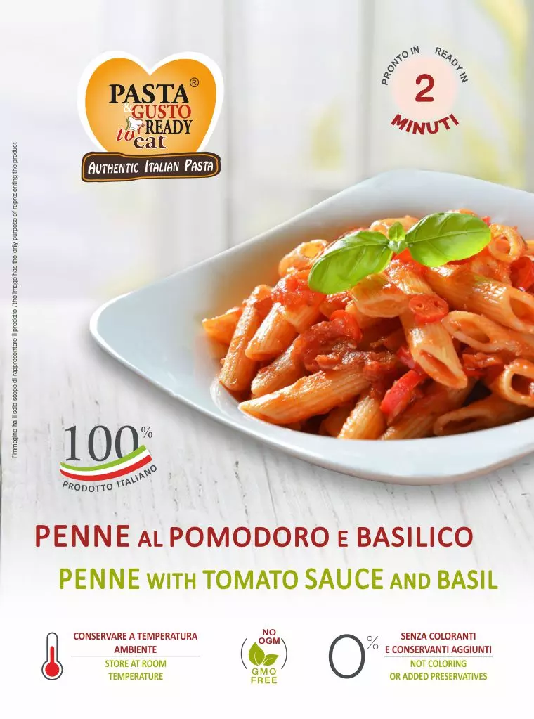 Penne with Tomato Sauce and Basil. Ready in just 2 minutes. www.pastareadytoeat.com Penne with Tomato Sauce and Basil. Ready in just 2 minutes. www.pastareadytoeat.com