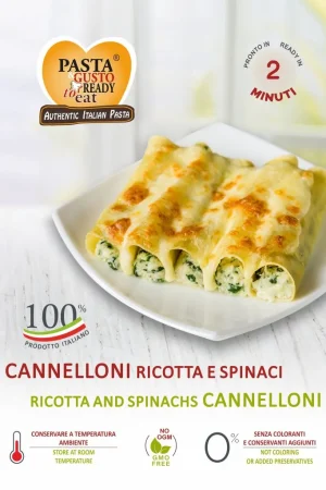 Ricotta and Spinachs Cannelloni. Ready in just 2 minutes. www.pastareadytoeat.com
