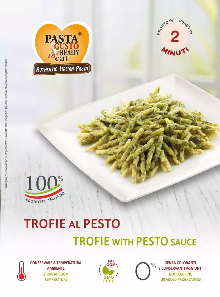 Trofie with Pesto Sauce. Ready in just 2 minutes. www.pastareadytoeat.com Trofie with Pesto Sauce. Ready in just 2 minutes. www.pastareadytoeat.com