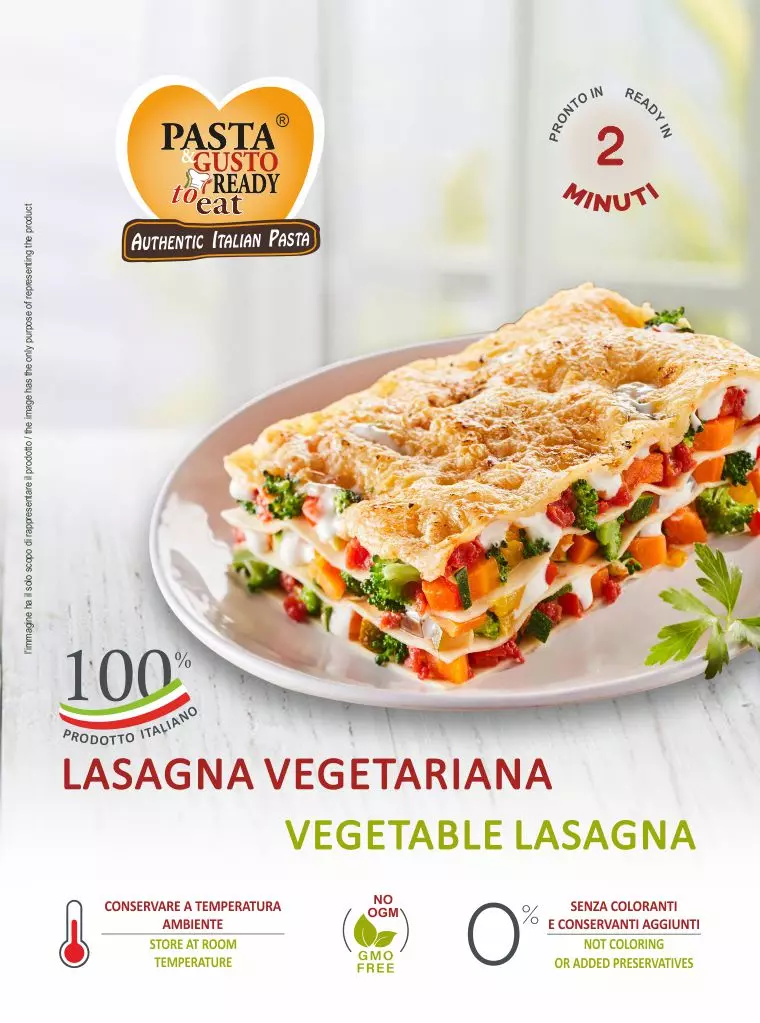 Vegetable Lasagna. Ready in just 2 minutes. www.pastareadytoeat.com