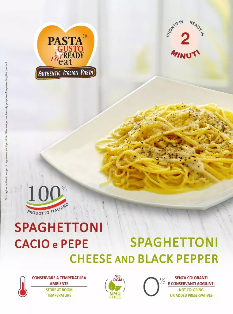 Spaghettoni cheese and black pepper. Ready in just 2 minutes. www.pastareadytoeat.com Spaghettoni cheese and black pepper. Ready in just 2 minutes. www.pastareadytoeat.com