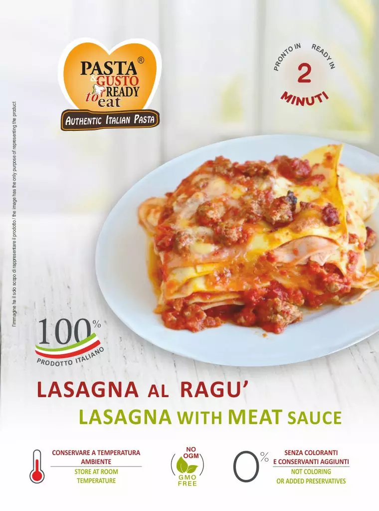 Lasagna with Meat Sauce. Ready in just 2 minutes. www.pastareadytoeat.com
