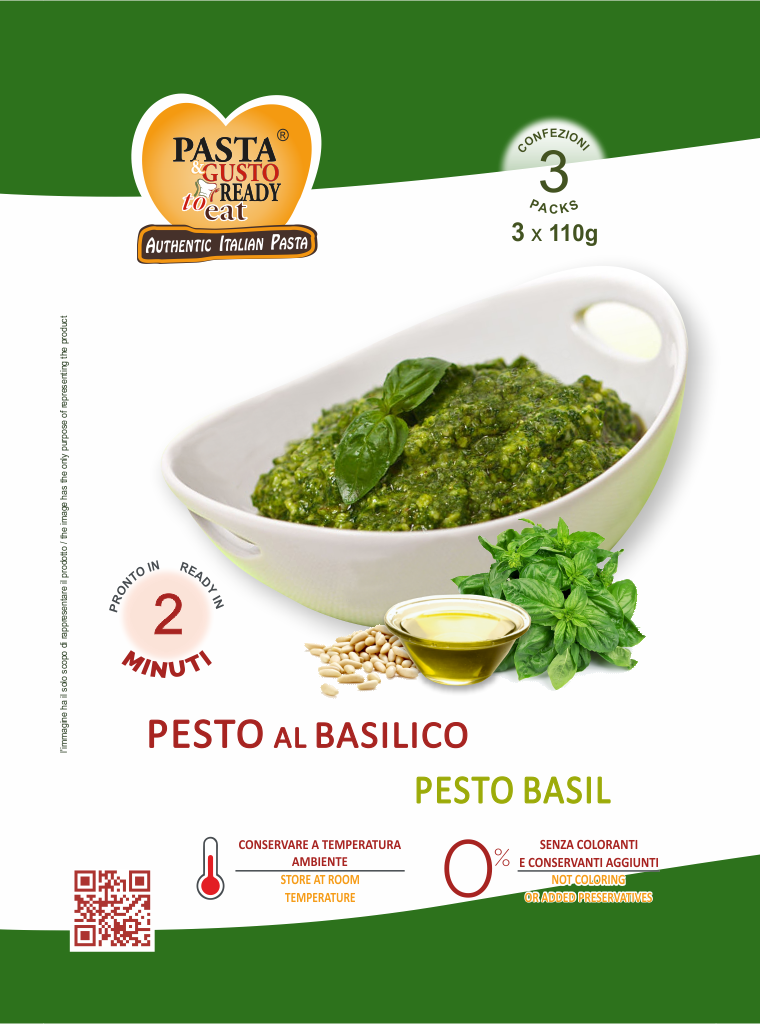 Basil Pesto. Ready in just 2 minutes. www.pastareadytoeat.com
